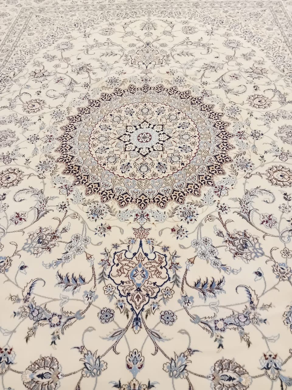 Handmade Iranian Naein Wool & Silk Carpet view 3