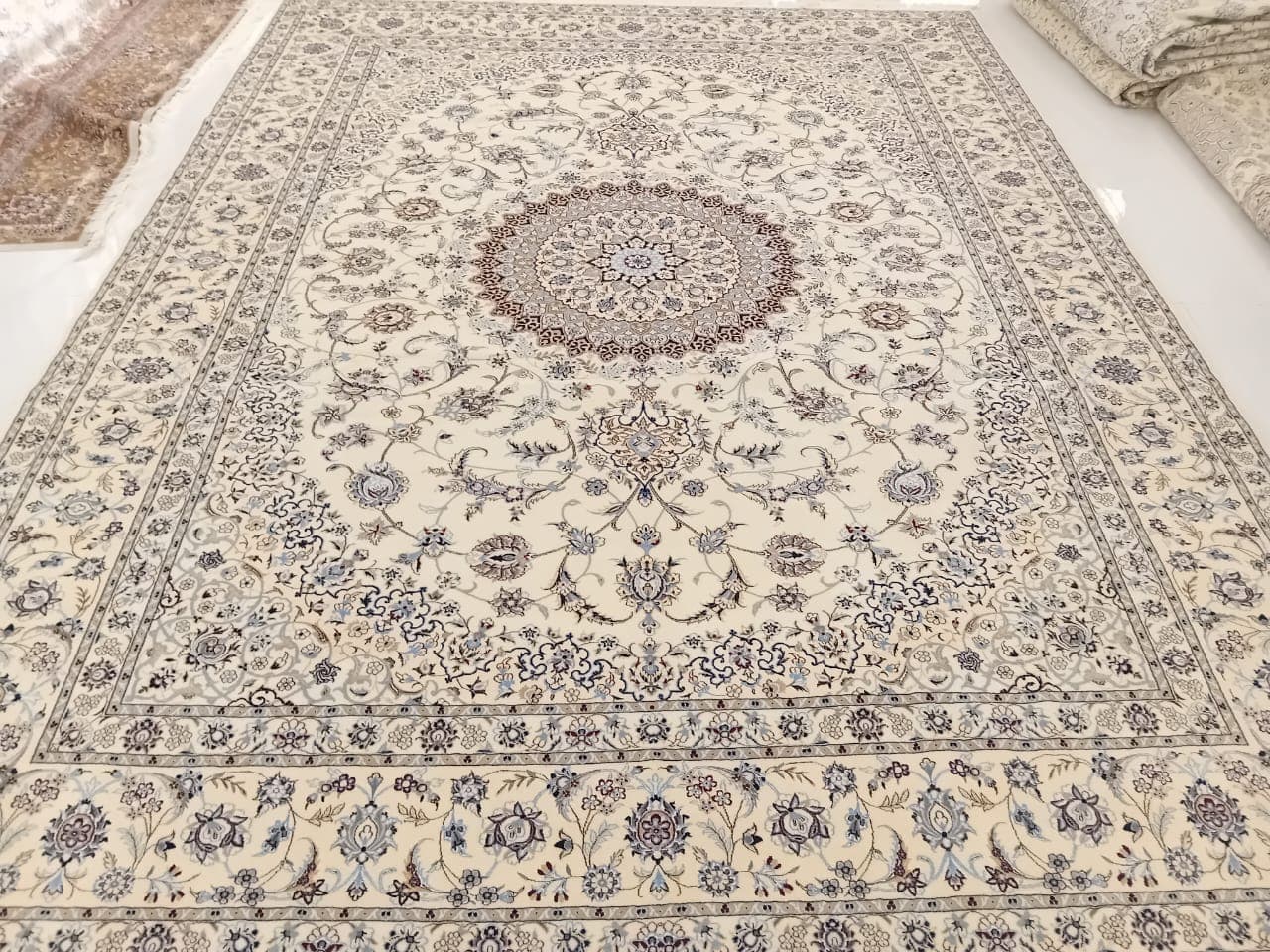 Handmade Iranian Naein Wool & Silk Carpet view 4