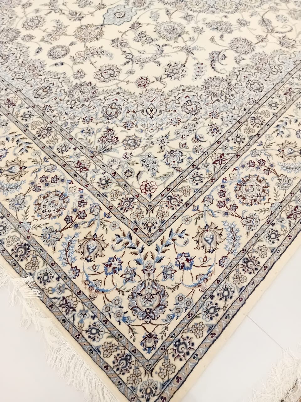 Handmade Iranian Naein Wool & Silk Carpet view 6