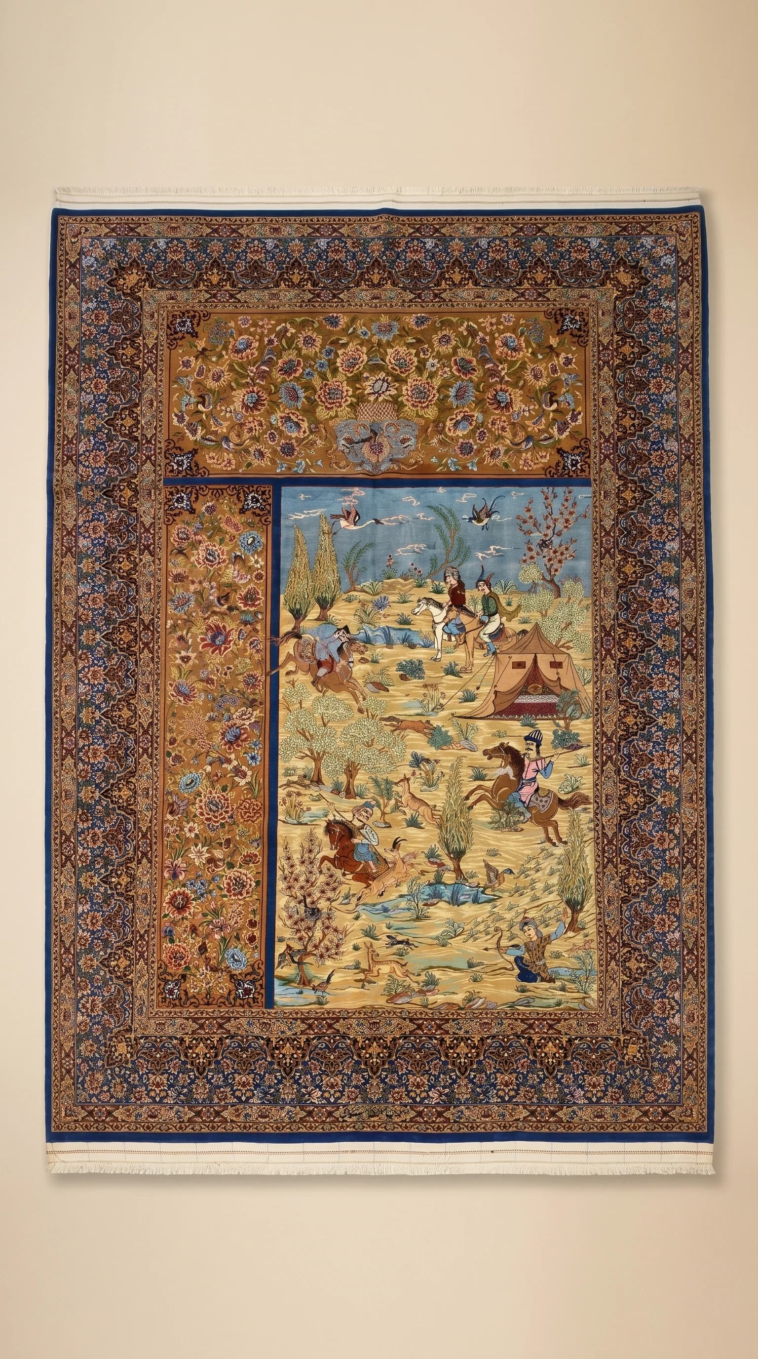 Handmade Persian Esfahan Mahdi Saidi Carpet in Sharjah, UAE