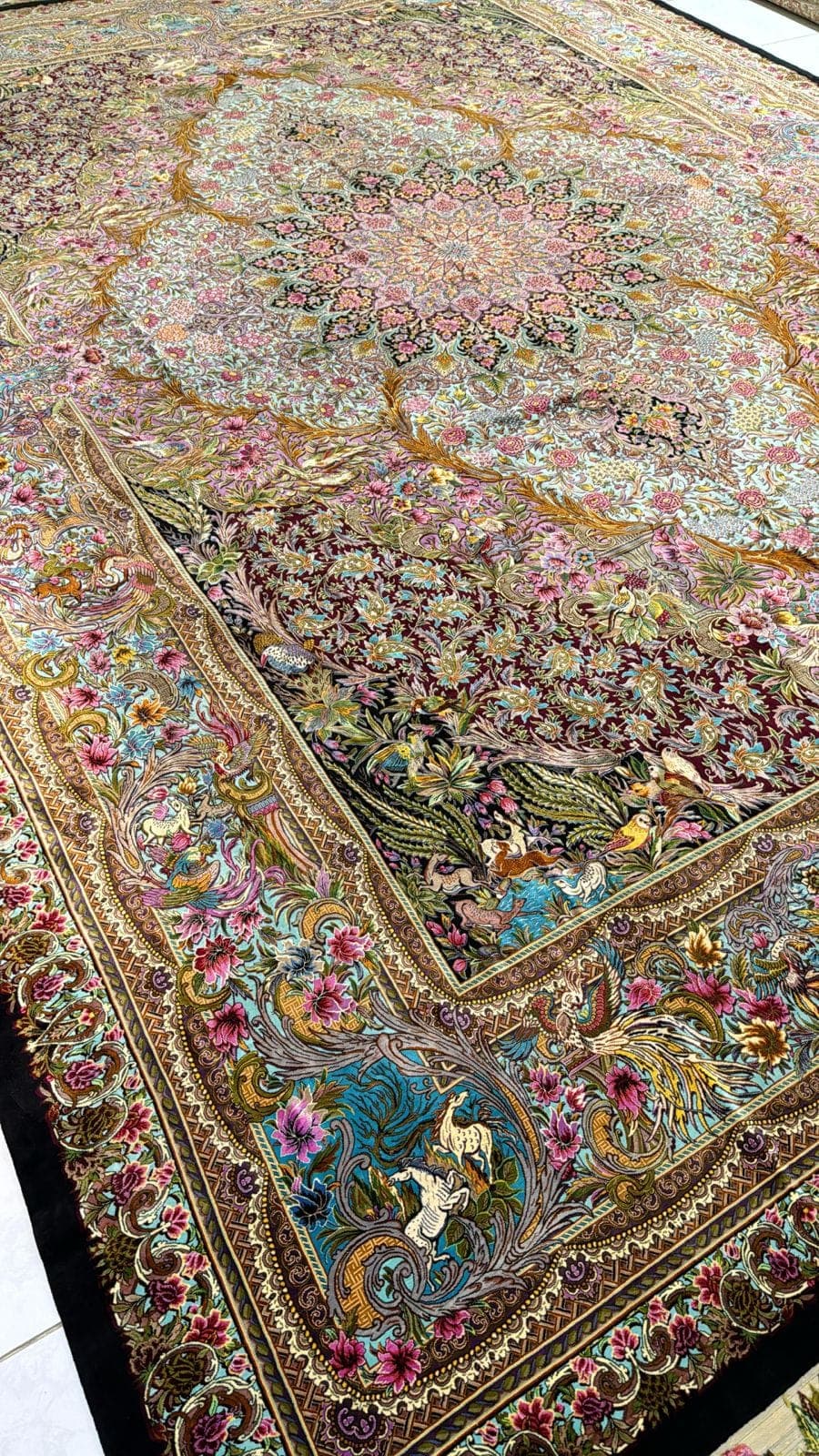 Luxury Pure Silk Iranian Handmade Carpet – 3.00m x 4.00m, Persian Elegance in Sharjah view 5
