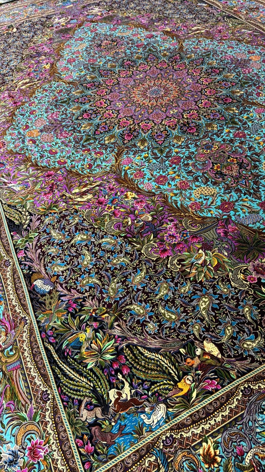 Luxury Pure Silk Iranian Handmade Carpet – 3.00m x 4.00m, Persian Elegance in Sharjah view 7