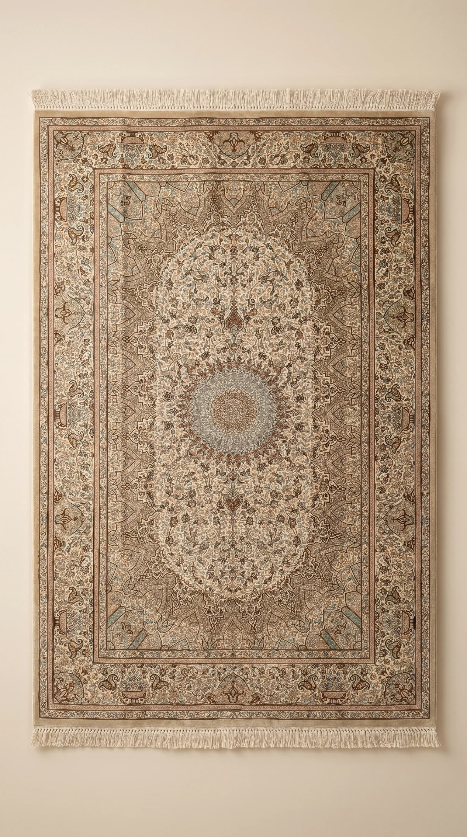 Handmade Iranian Qum Pure Silk Carpet – Luxurious Persian Rug in UAE
