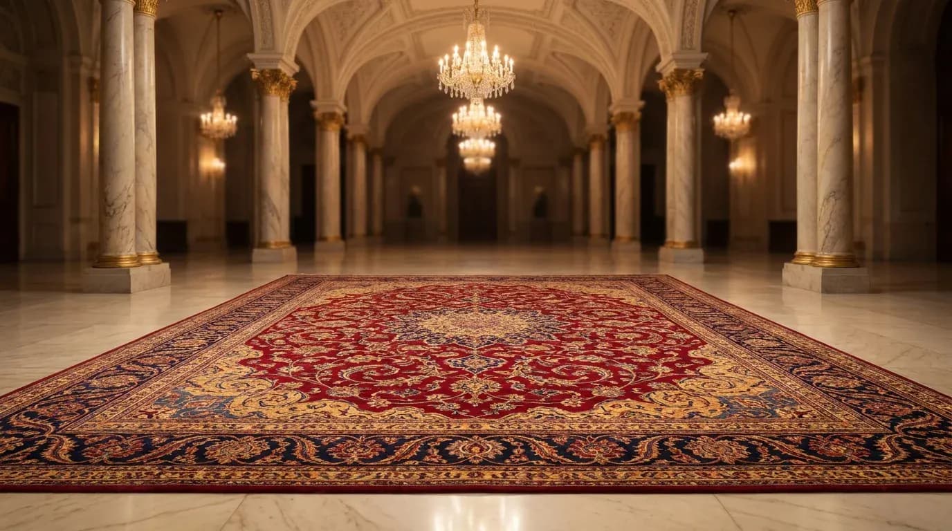 Hand-knotted Persian carpet for Abu Dhabi customers from the Al Malakia showroom