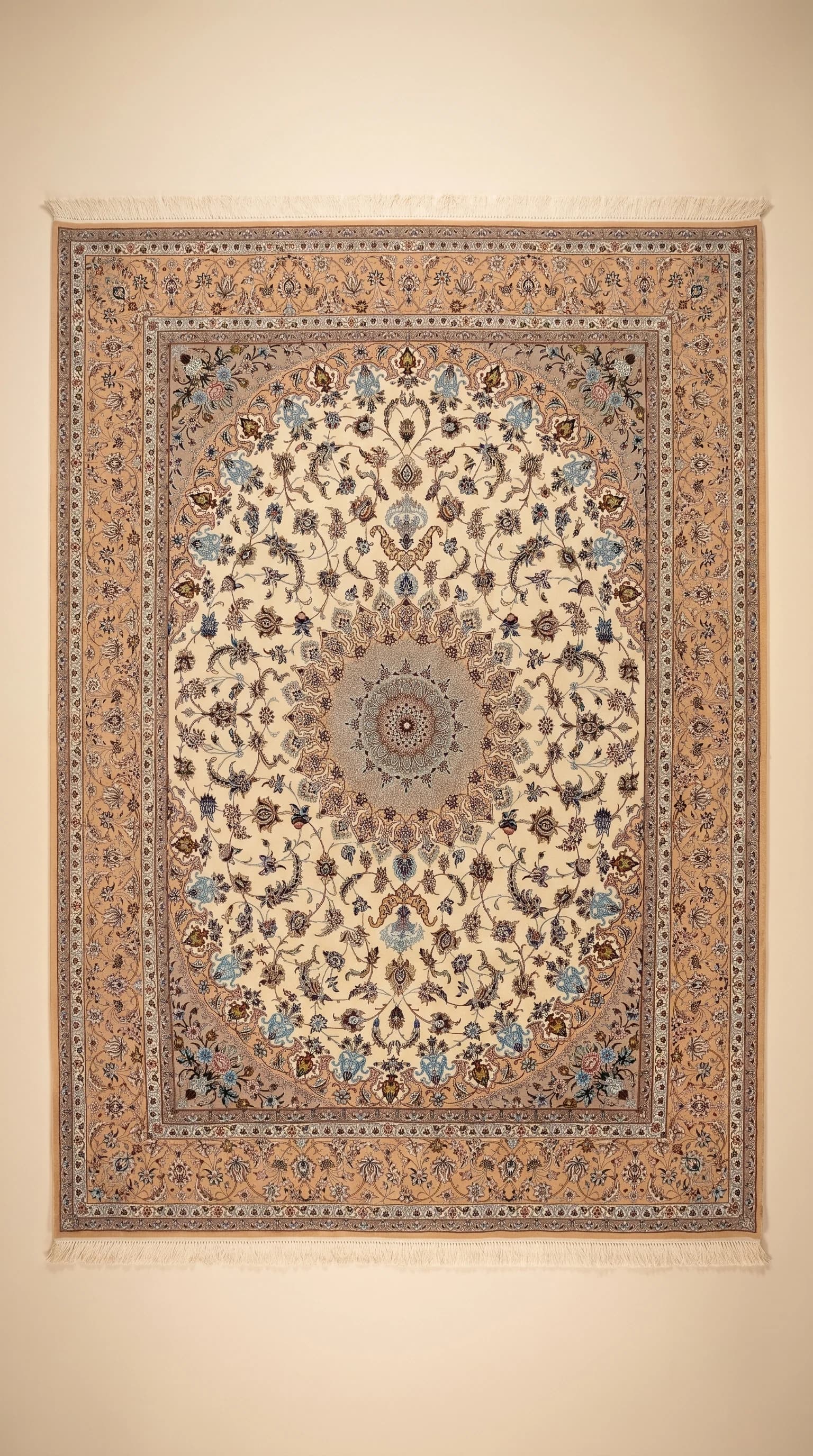 Handmade Esfahan Wool & Silk Carpet - Luxury Persian Rug