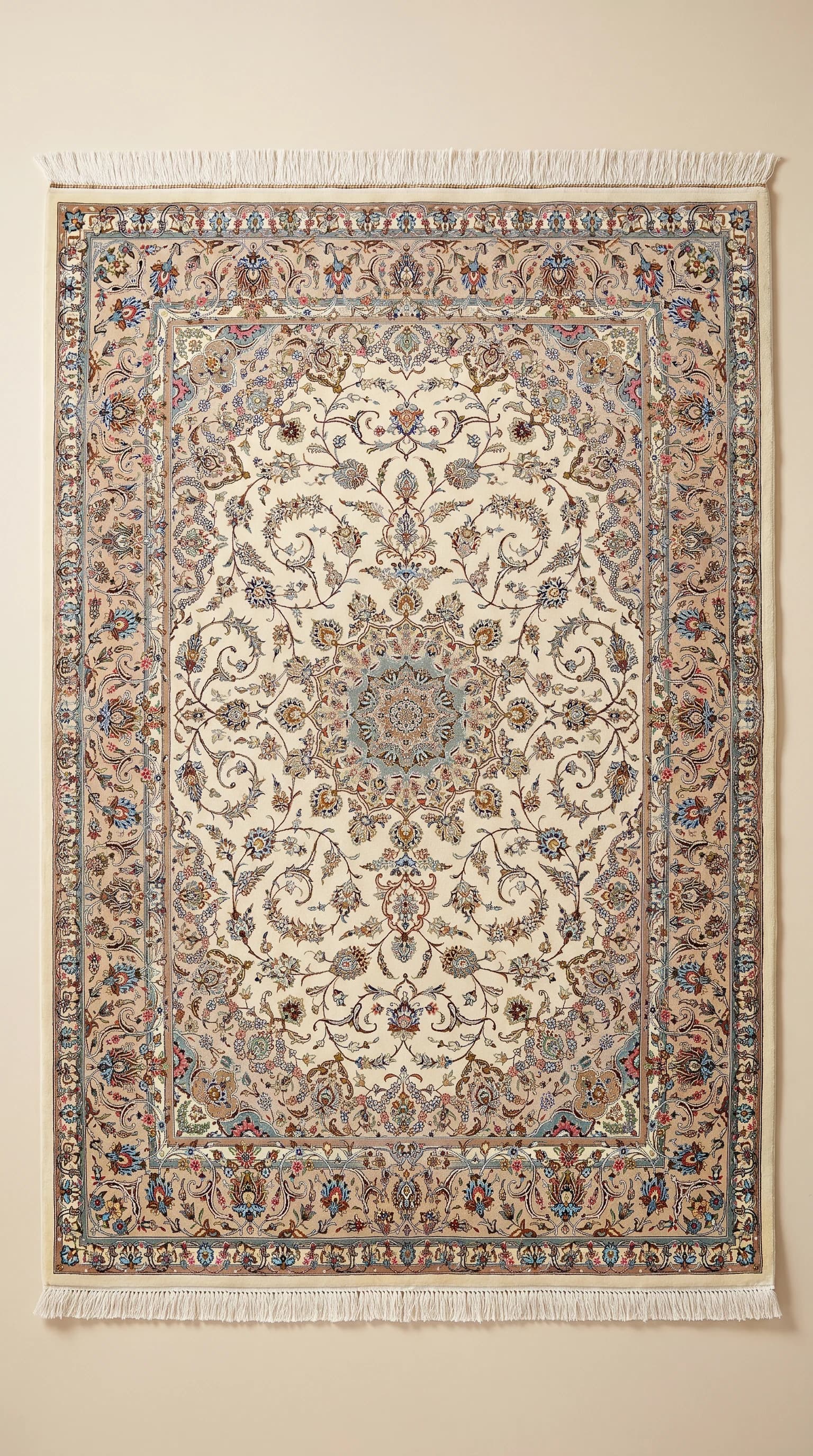 Iranian Handmade Kashan Silk Carpet