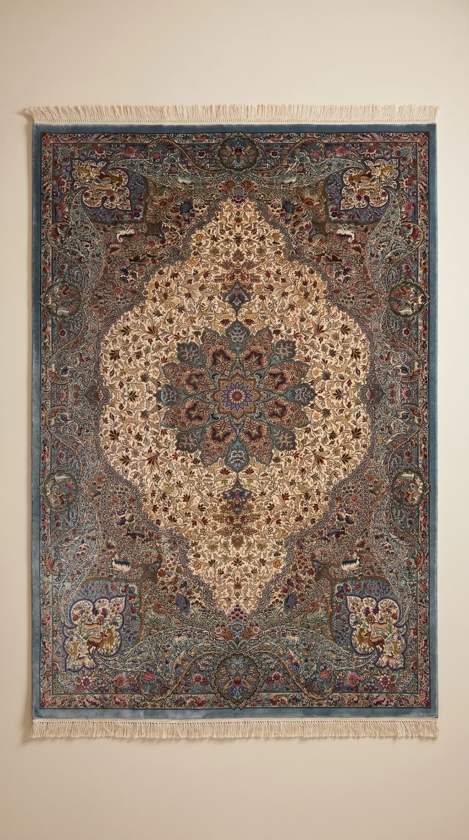 Handmade High-Quality Pure Silk Persian Carpet