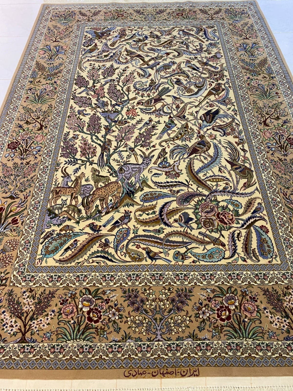 High-Quality Esfahan Persian Carpet view 2