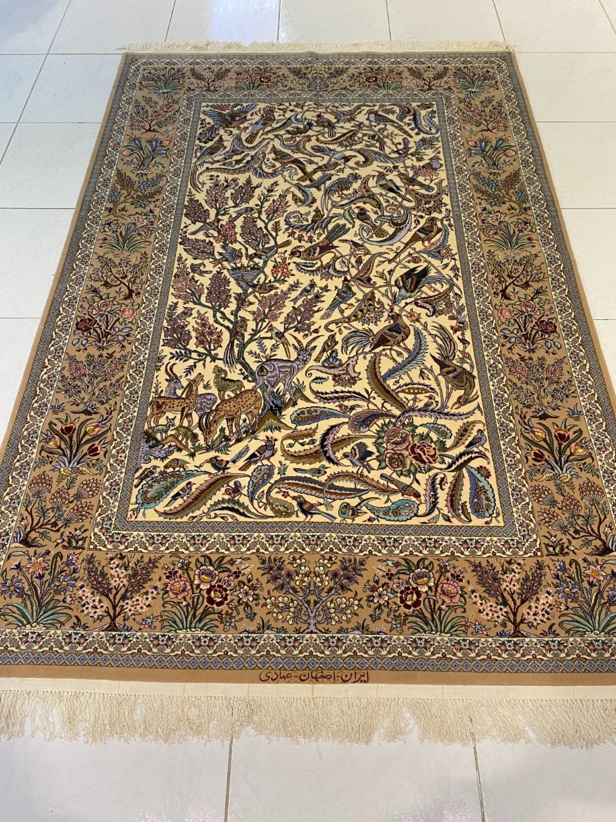 High-Quality Esfahan Persian Carpet view 3