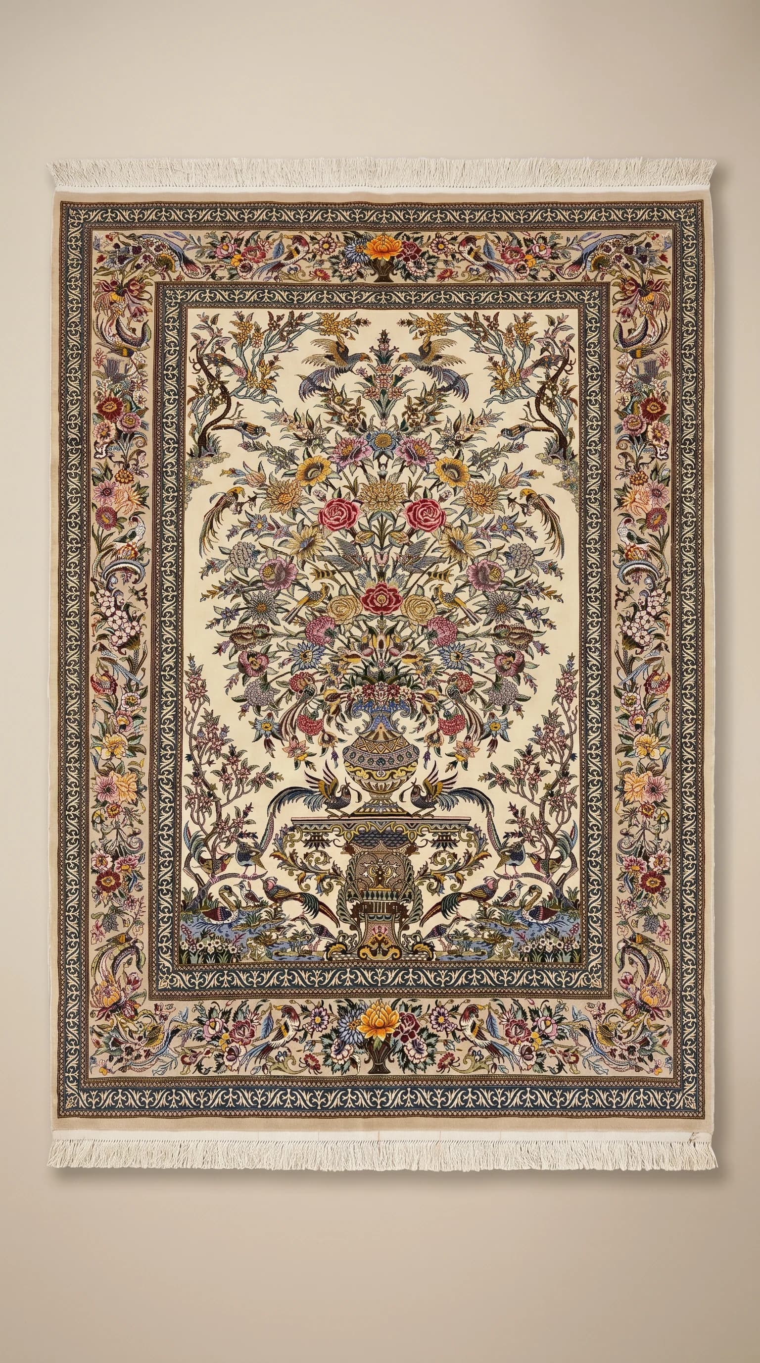 Esfahan Emadi Handmade Wool & Silk Persian Carpet – 2.35m x 1.50m