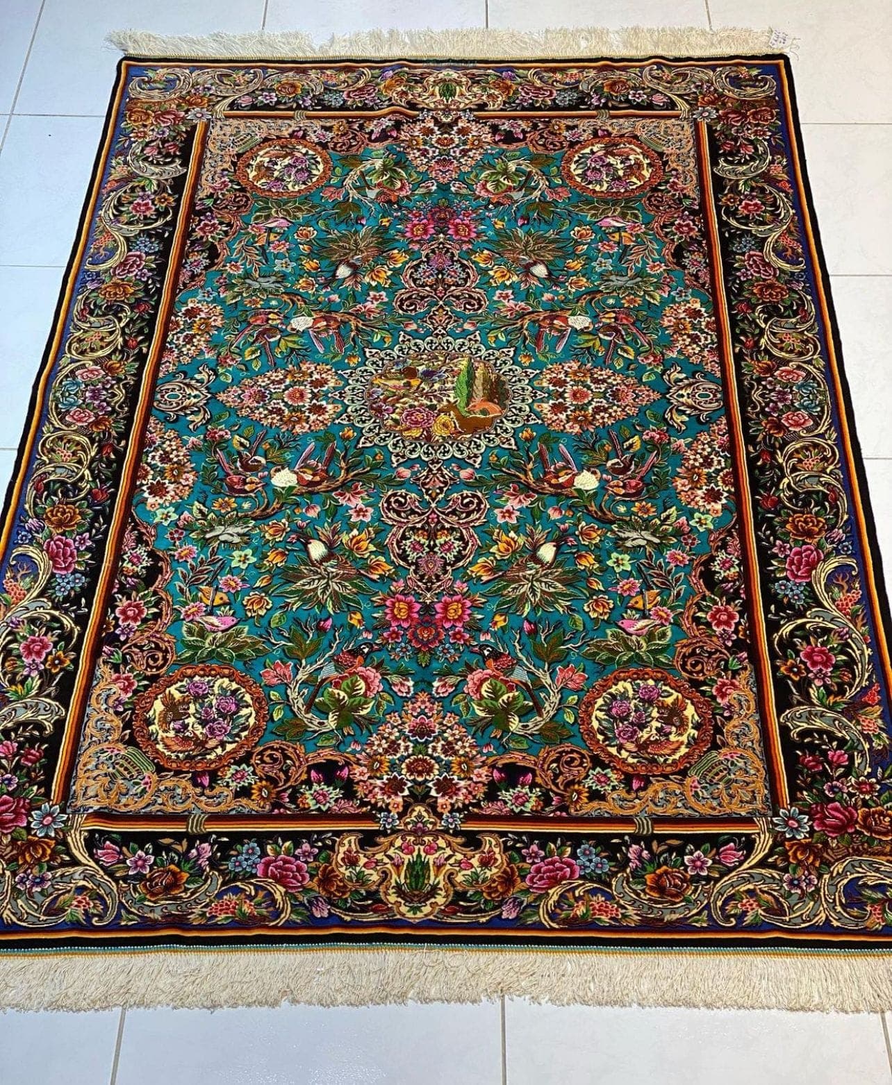 High-Quality Handmade Iranian Qum Carpet – 2.00m x 1.35m, Timeless Persian Elegance view 4
