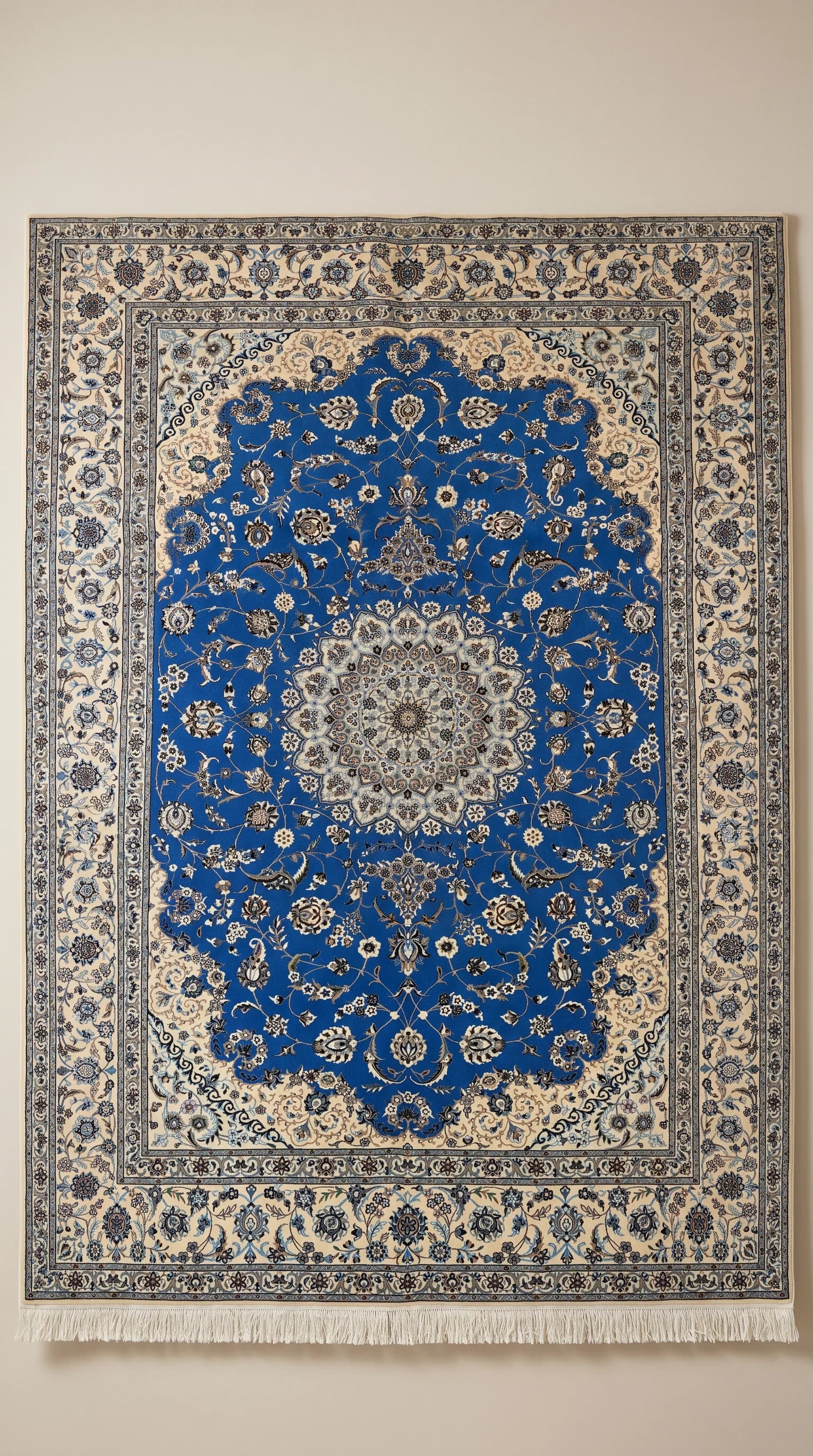 Handmade Iranian Nain Shishla Habibian Carpet – 2m x 3m, Persian Elegance and Craftsmanship