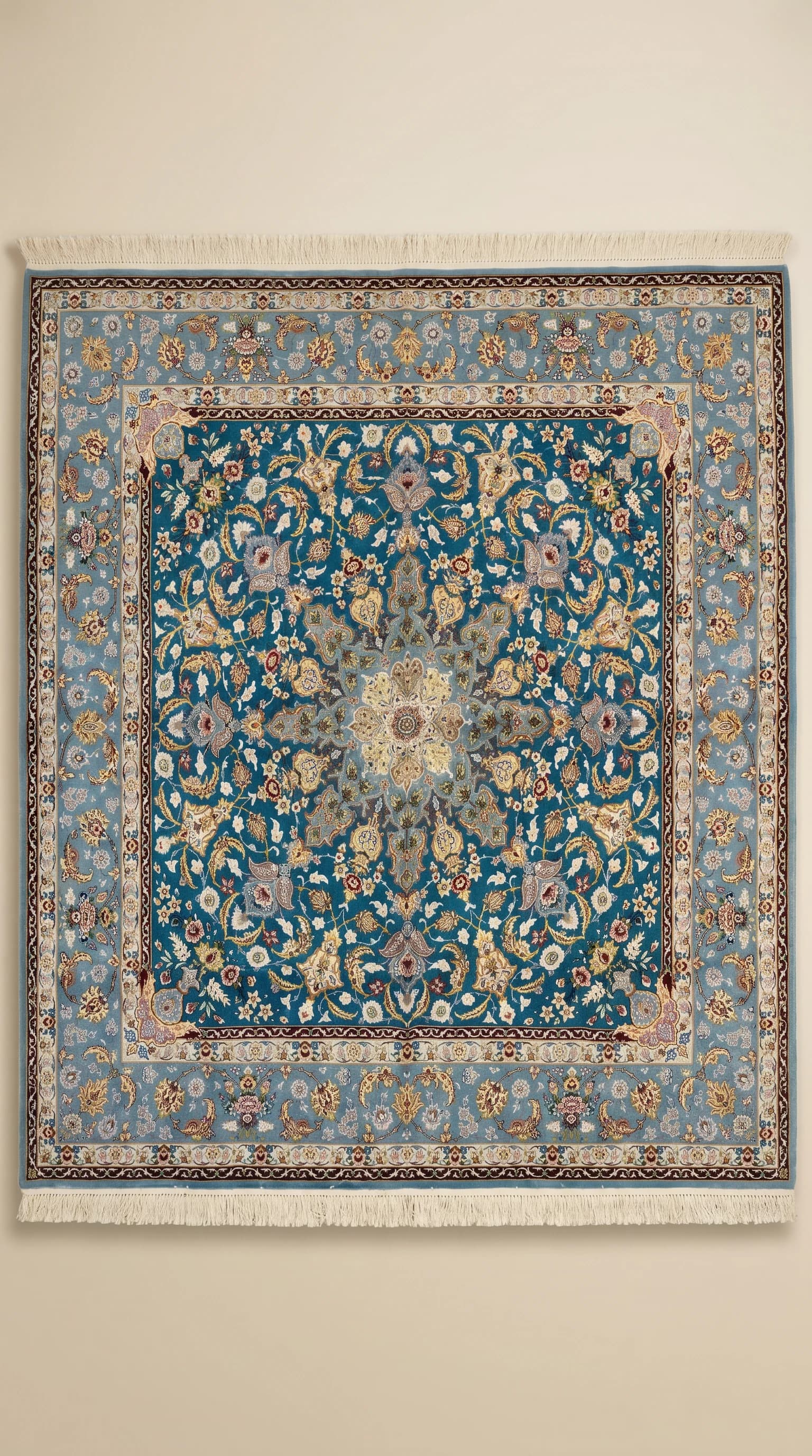 Iranian Esfahan Rug (Ref. 3544) – 2.50m x 2.50m, Handmade Persian Elegance