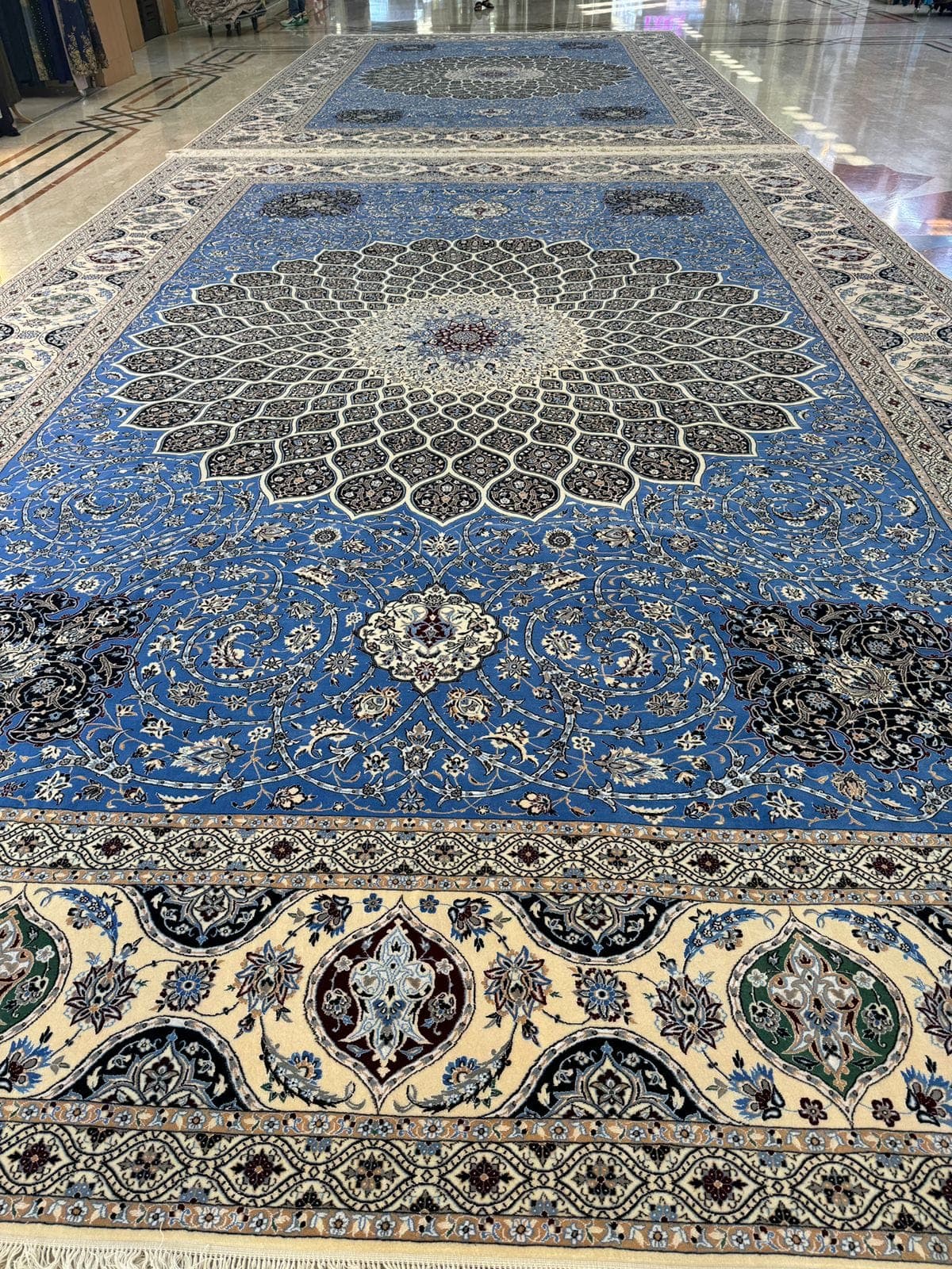 High-Quality Naeen Wool & Silk Handmade Carpet – 4.00m x 6.00m, Persian Elegance in Sharjah view 4