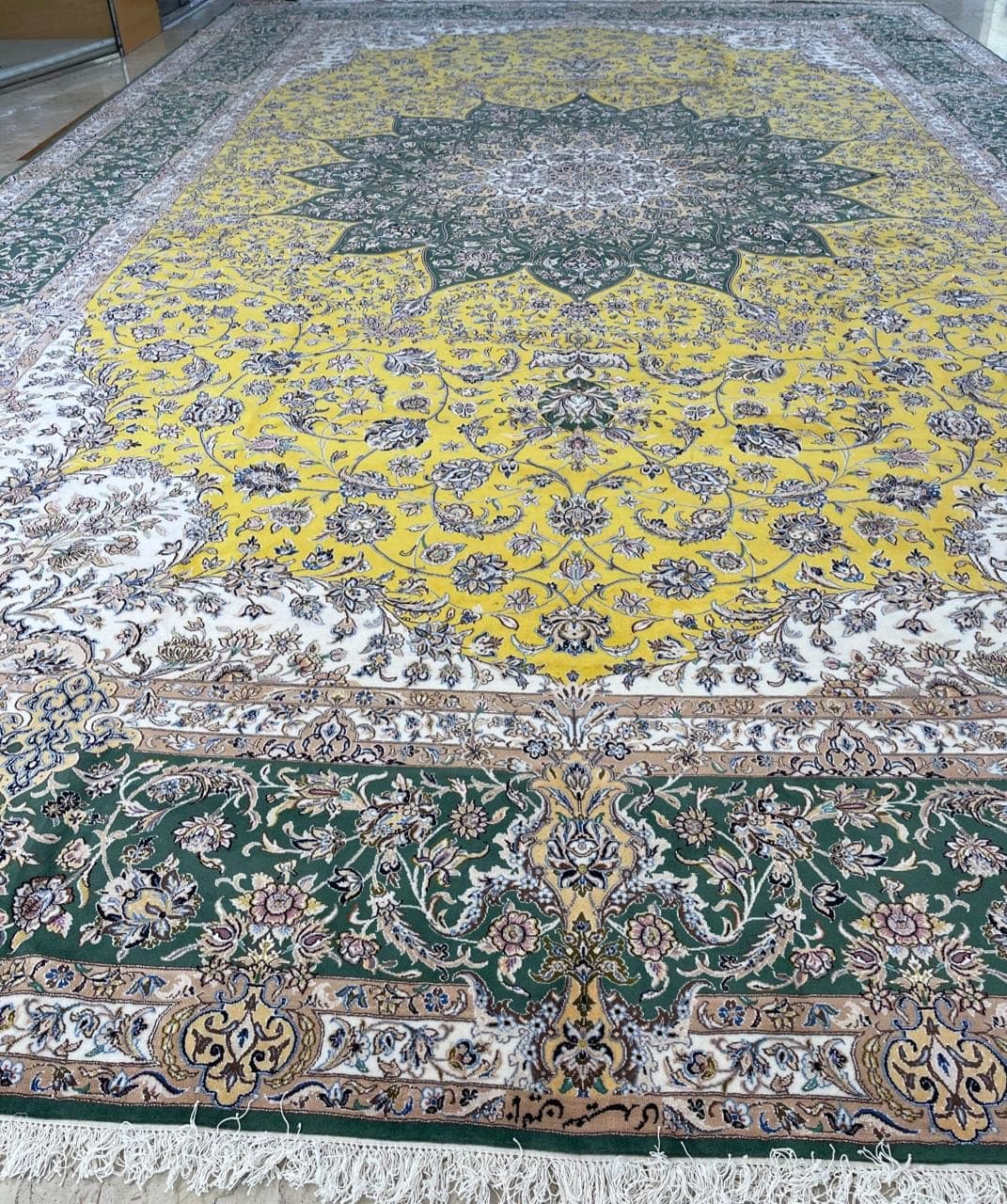 Naeen Wool & Silk Iranian Handmade Carpet – 5.00m x 8.00m, Persian Luxury in Sharjah view 2