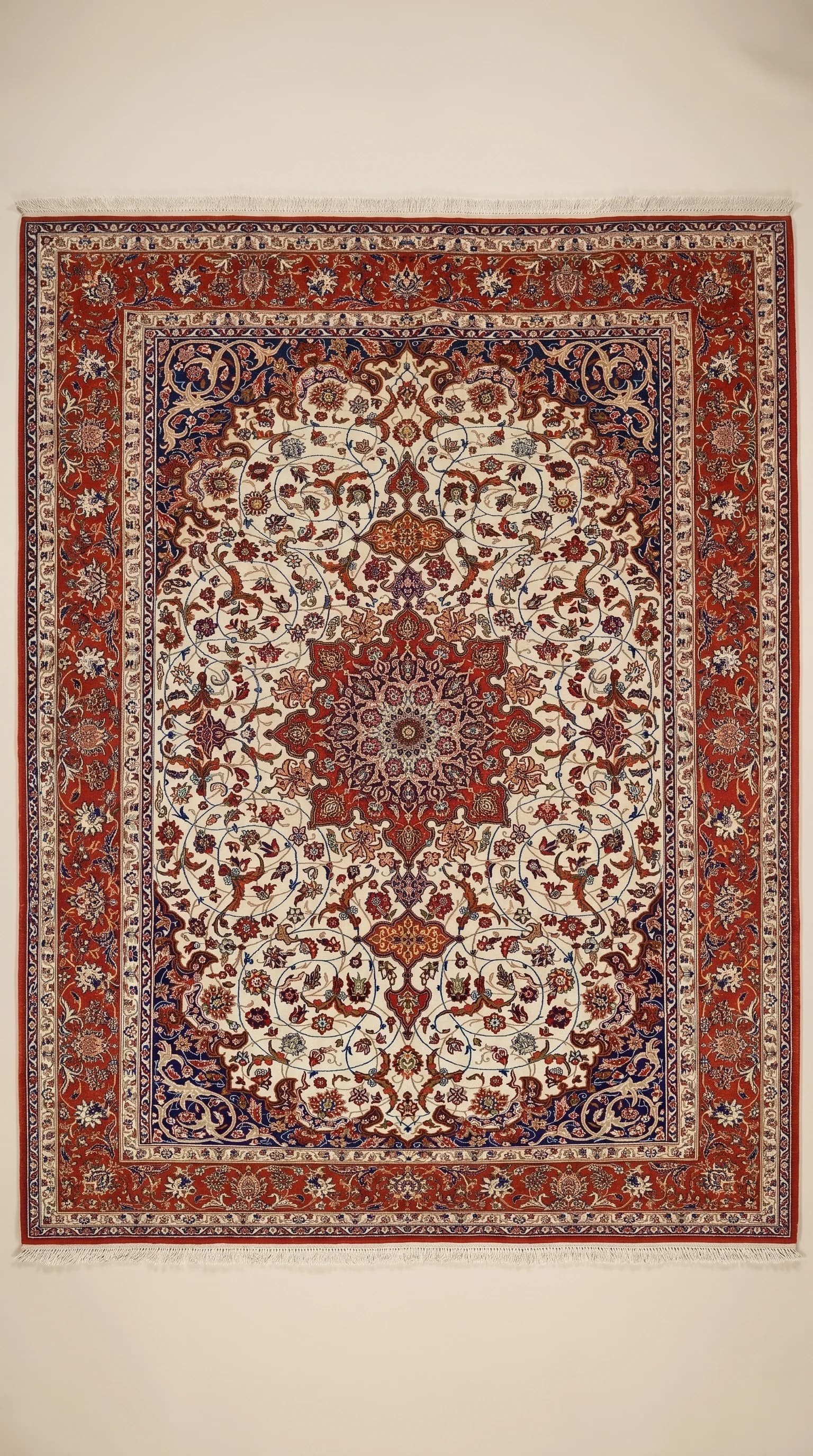 High-Quality Esfahan Sharafian Carpet – 2.0m x 3.0m, Handmade Persian Elegance