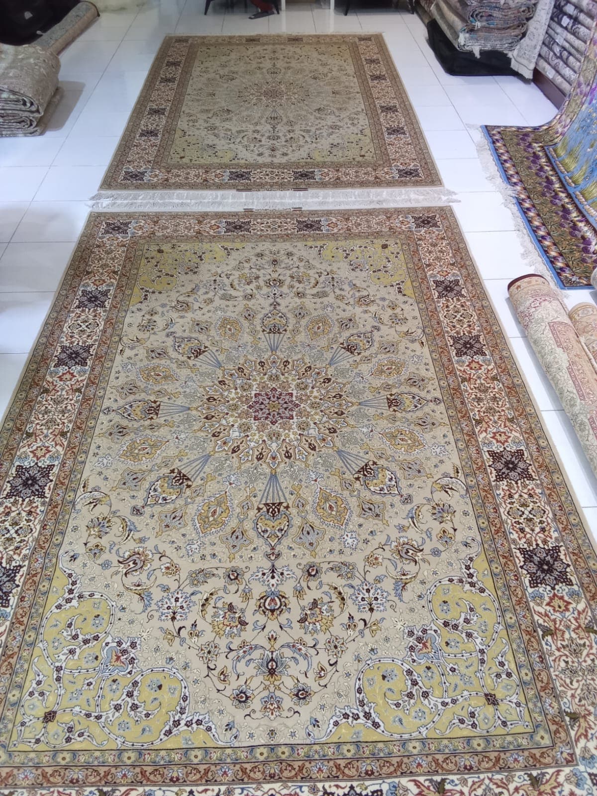High-Quality Esfahan Emadsada Carpet from Iran – 2.05m x 3.20m, Available as Pair view 4