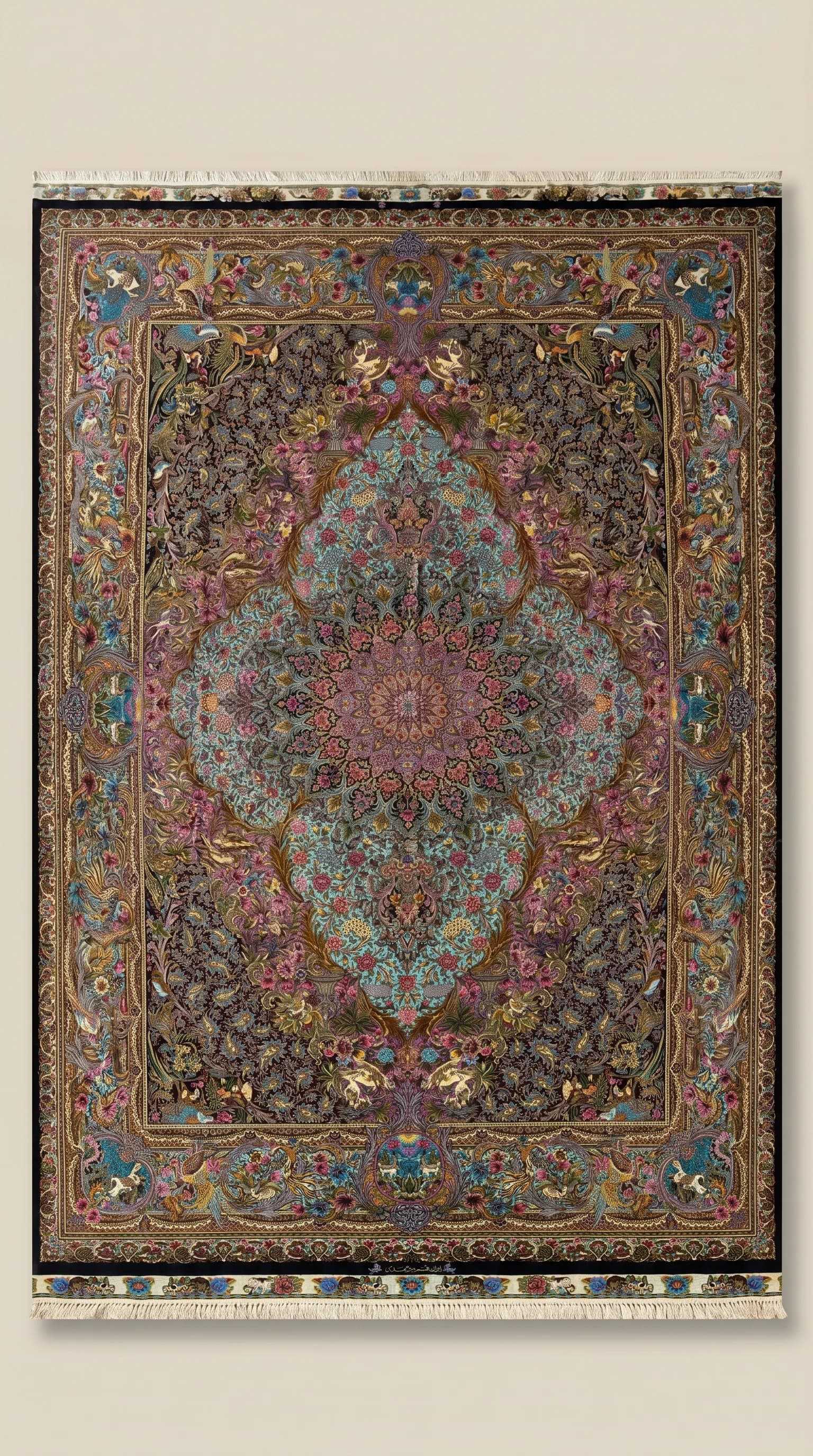 Luxury Pure Silk Iranian Handmade Carpet – 3.00m x 4.00m, Persian Elegance in Sharjah